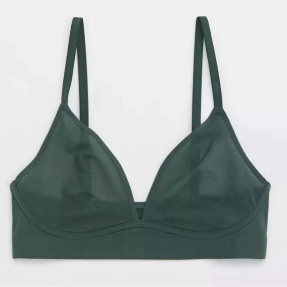 Smoothez by Aerie Mesh Bralette Green Size XS NWT! - Picture 1 of 7